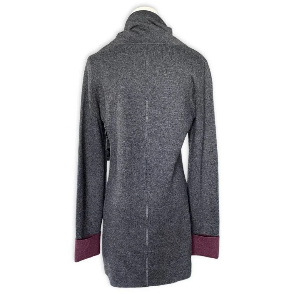 Cynthia Rowley Active Sweater Tunic‎ Women Sz M Gray Mock Neck Athleisure Dress